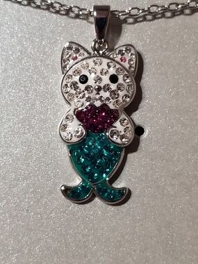 Kohl's Cat Mermaid Teal, Pink, And White Chrystal